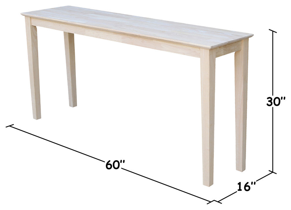Shaker Console Table - Extended Length
