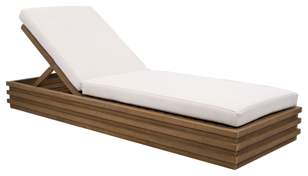 Safavieh Couture Indoor-Outdoor Barbados Chaise Lounge, Natural/Beige
