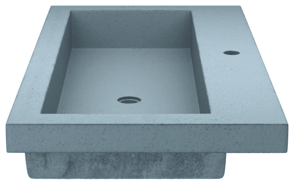 Trough 3619 Bathroom Sink, Ocean, Single Faucet Cutout