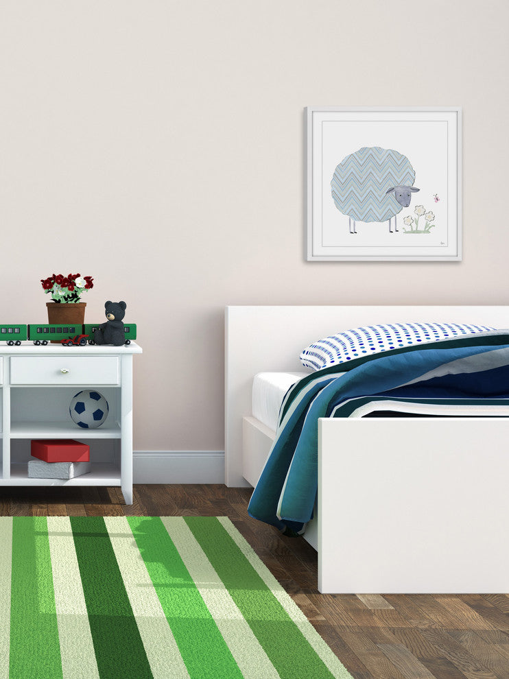 "Quality Wool" Framed Painting Print, 12"x12"