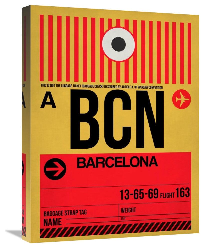 "BCN Barcelona Luggage Tag 1" Fine Art Print