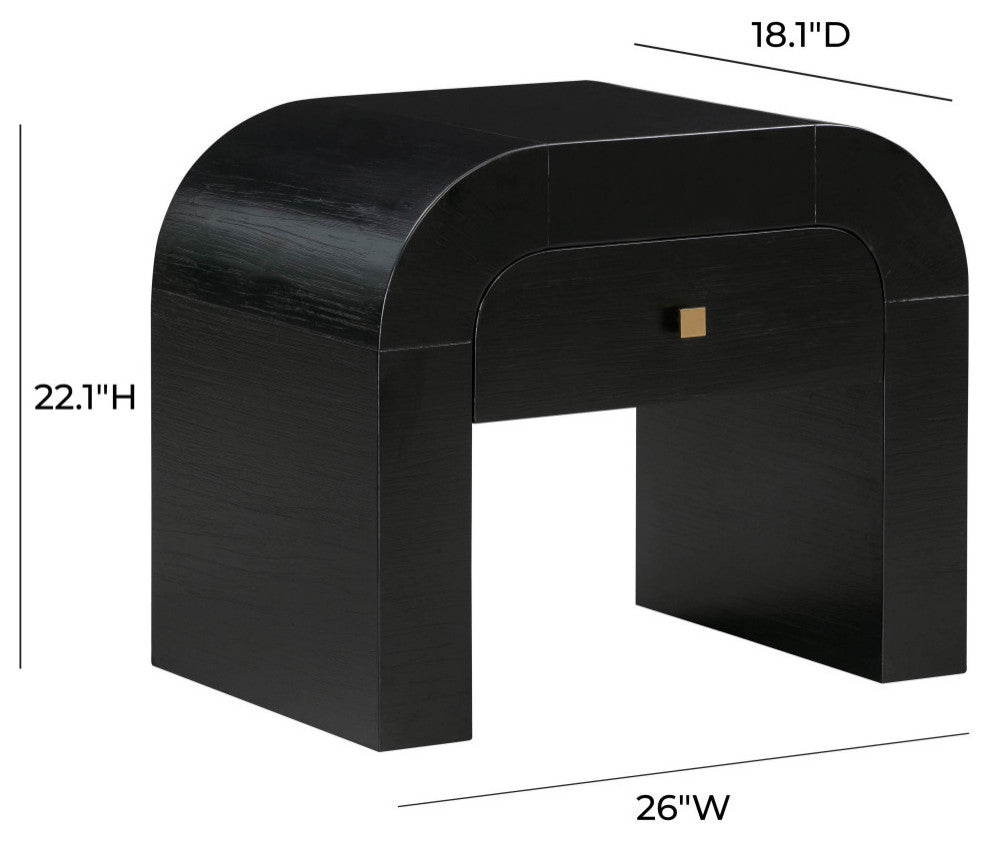 Hump Nightstand, Black