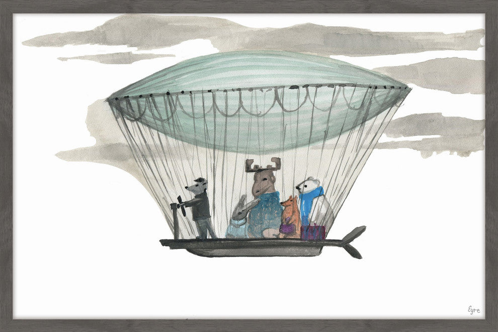 "Globetrotters" Framed Painting Print, 36"x24"