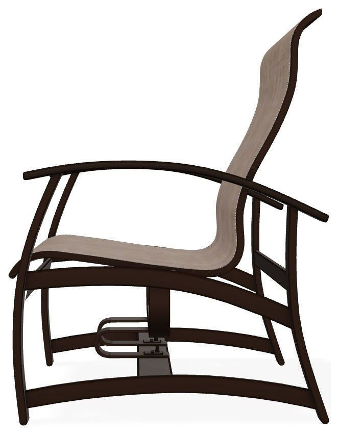 Belle Isle Sling Outdoor Hidden Motion Lounge Chair, Augustine Fennel/Kona
