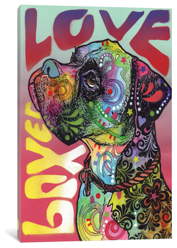 "Boxer Love" by Dean Russo, 40x26x1.5"