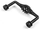 6 Drawer Handle Cabinet Pull Birdcage Black Wrought Iron 5" |