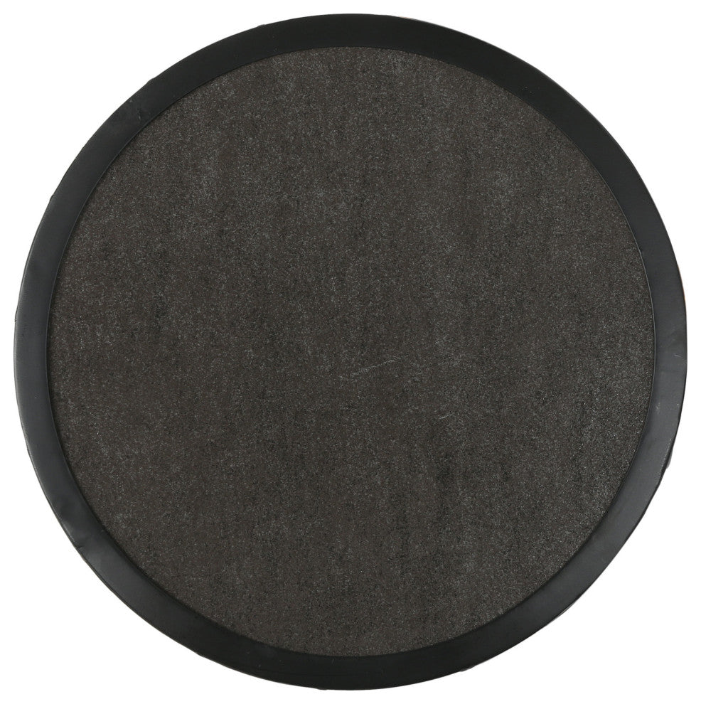 GDF Studio Athena Indoor Modern 16" Gray Finish Ceramic Tile Side Table