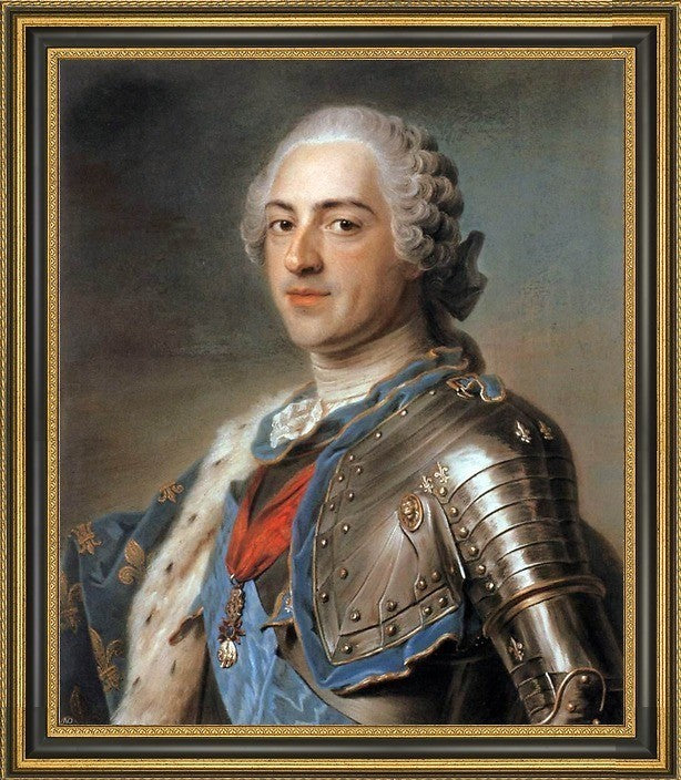 Maurice Quentin De La Tour Louis XV Framed Premium Canvas Print, 20"x25"