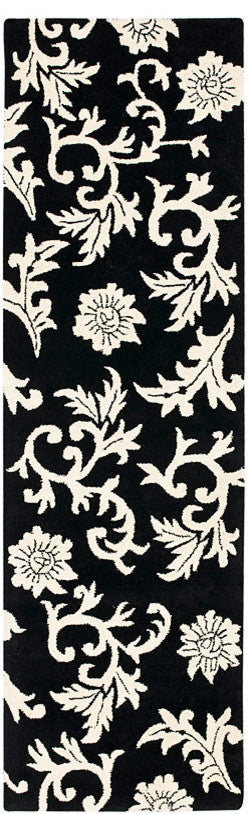Safavieh Soho Soh212A Floral Rug, Black/Ivory, 3'6"x5'6"