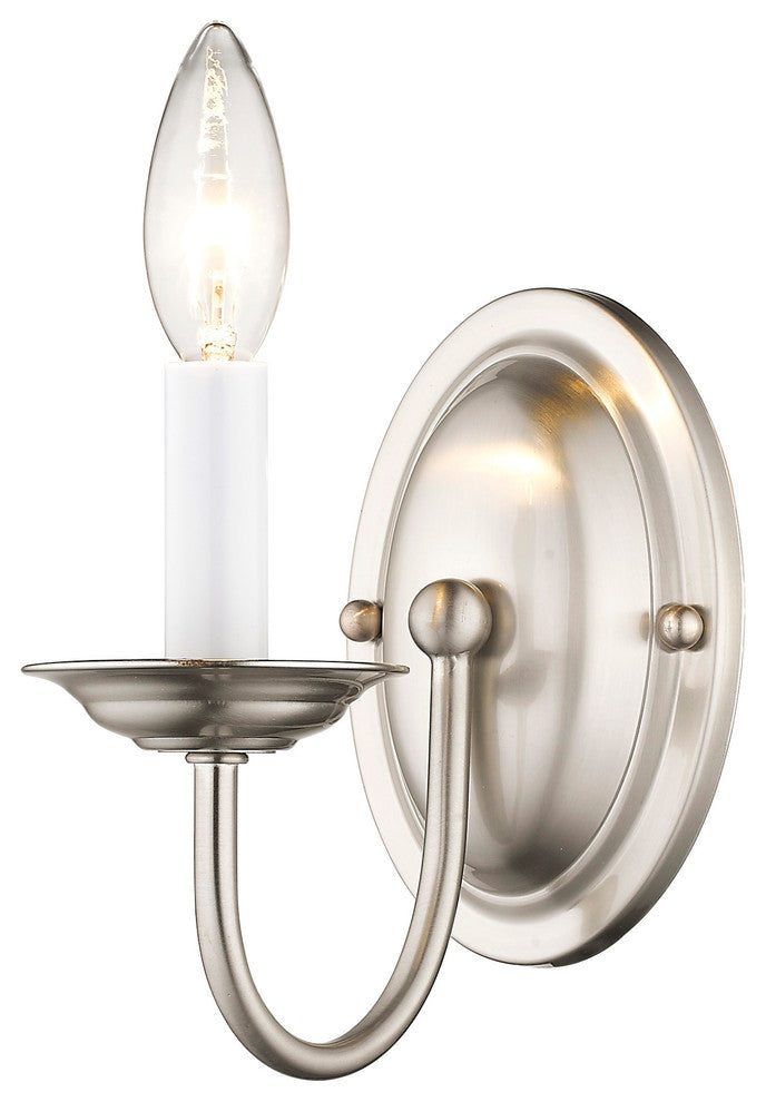 Home Basics Wall Sconce, Brushed Nickel