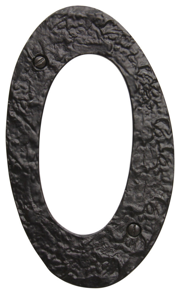 RCH Hardware Iron Vintage Classic House Number, 6", Black, Zero
