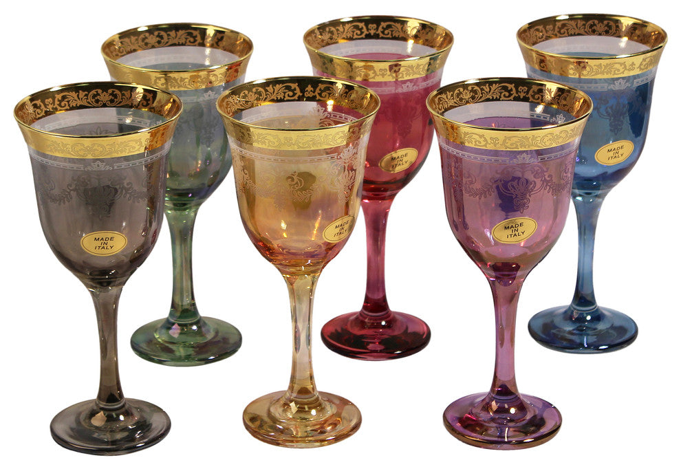 Set of 6 Goblets, Royal Corona Designs, Multi