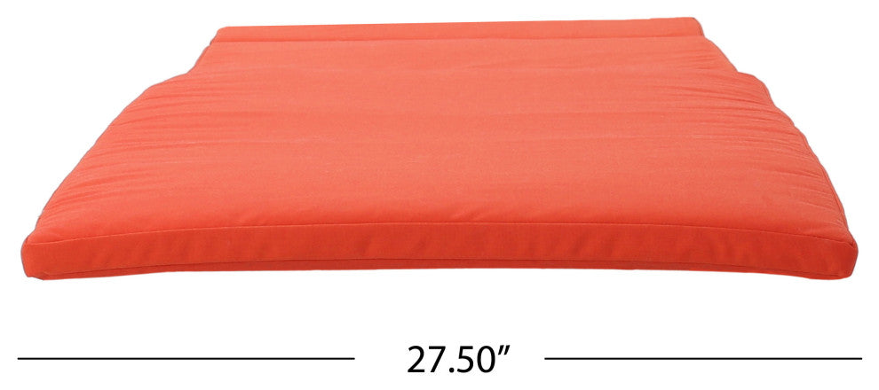 GDF Studio Soleil Outdoor Chaise Lounge Cushion, Orange