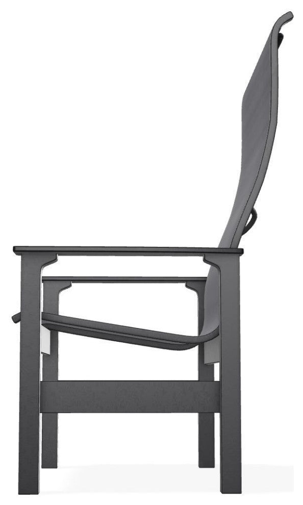 Leeward Sling Outdoor Supreme Armchair, Augustine Pewter/Black