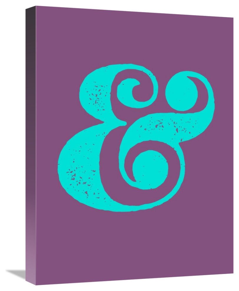 "Ampersand Poster Purple and Blue" Fine Art Print