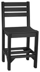 Set of 4 Poly Island Dining Chairs, Black, Counter Height