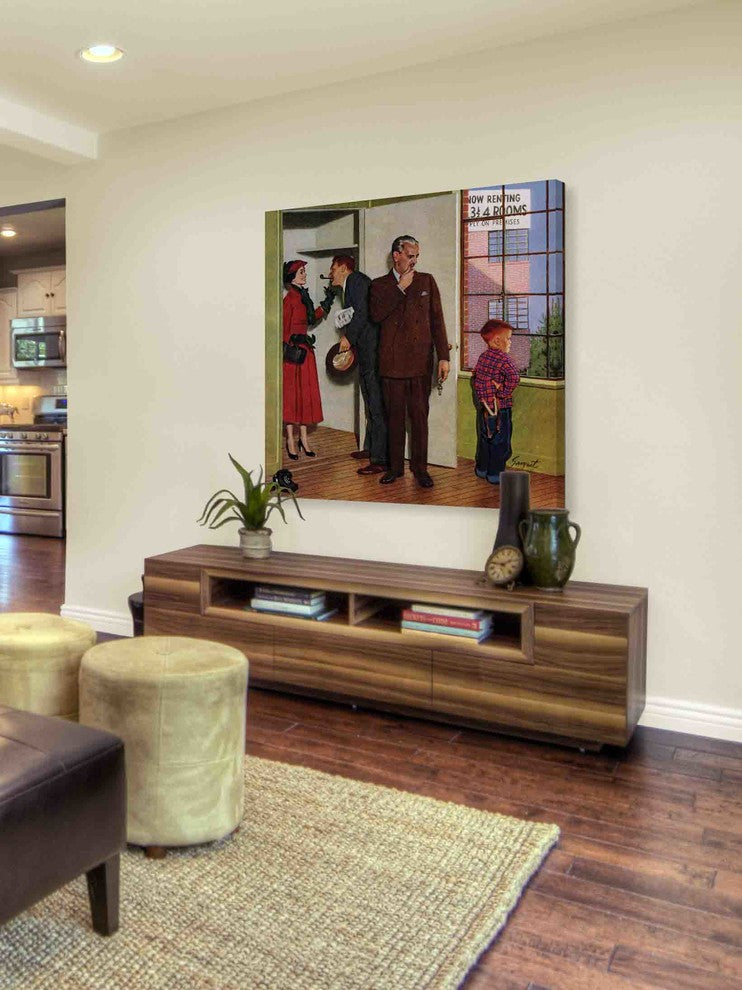 "Worried Rental Agent" Painting Print on Canvas by Richard Sargent