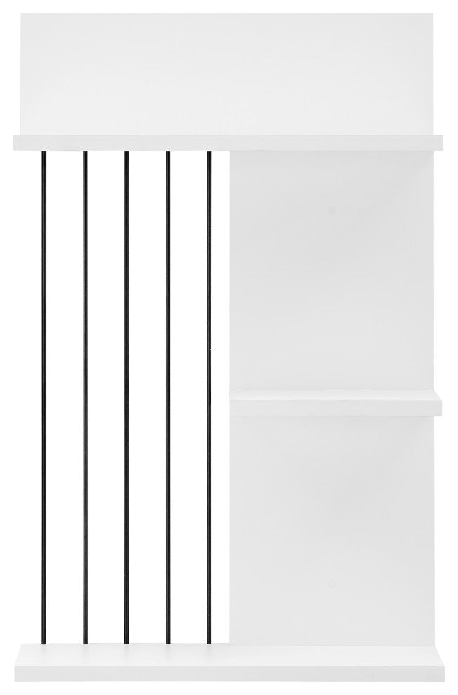 Danya B. Seville Dynamic Utility Ledge Wall Shelf, White