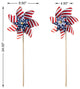 24"H Set of 6 Plastic Patriotic Windmills