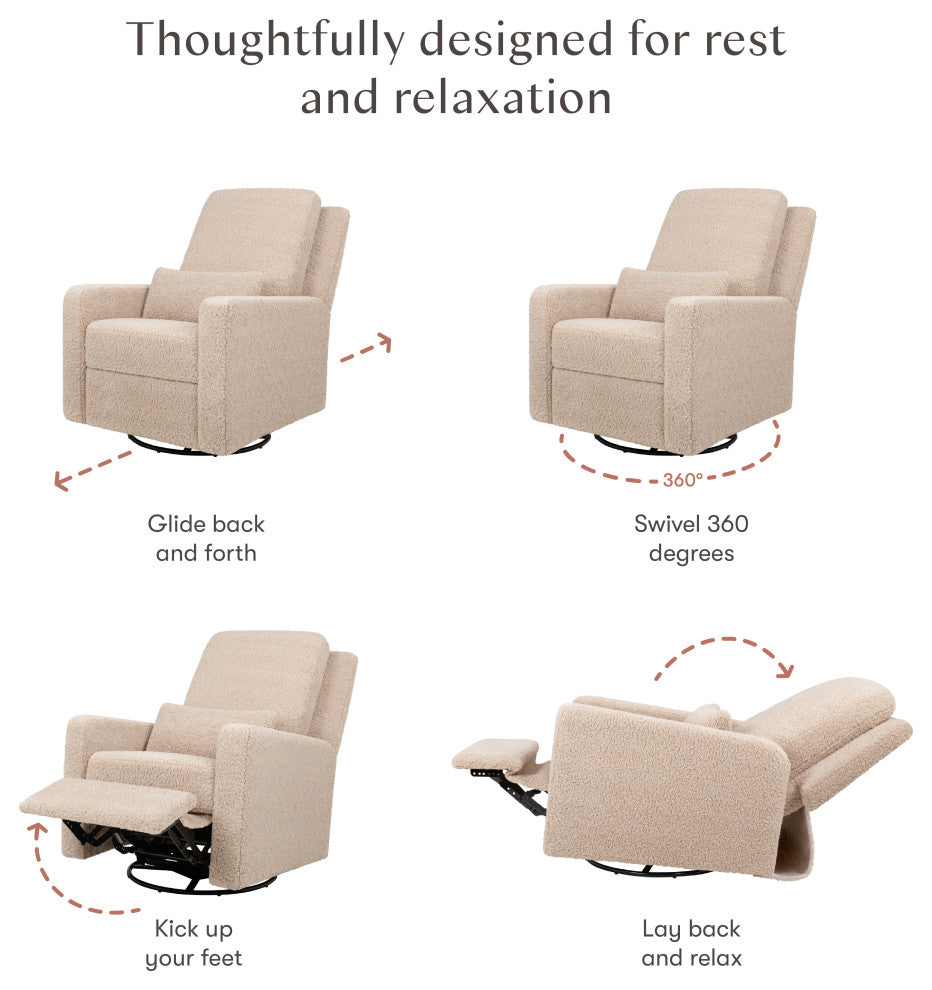 Sigi Recliner and Swivel Glider, Shearling, Chai Shearling