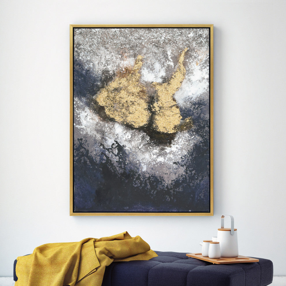 Nourishment Textured Metallic Hand Painted Framed Wall Art by Martin Edwards