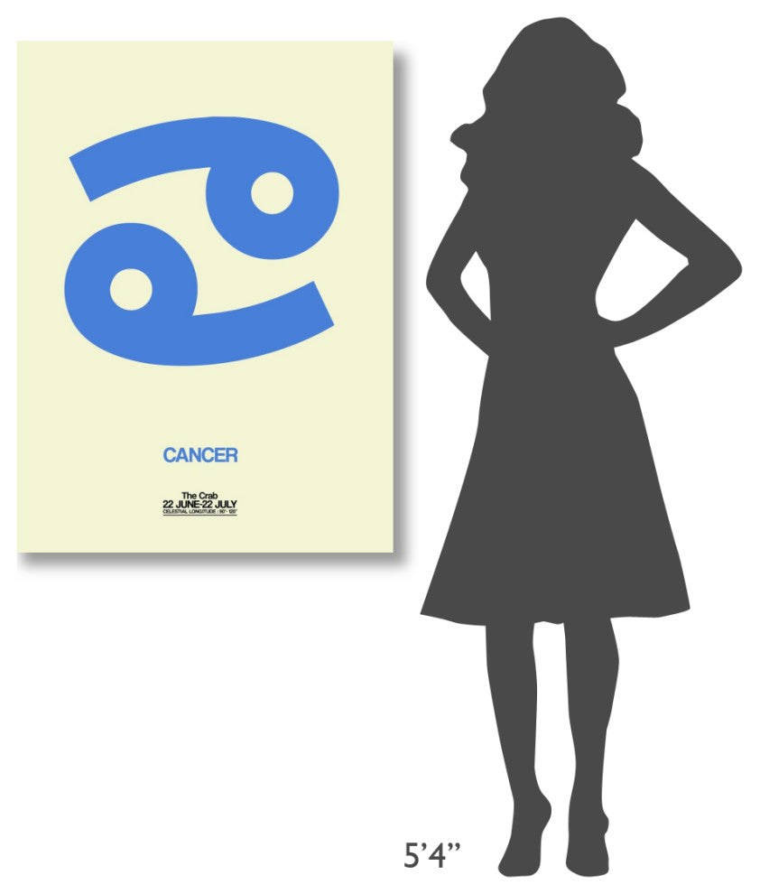 "Cancer Zodiac Sign Blue" Fine Art Print