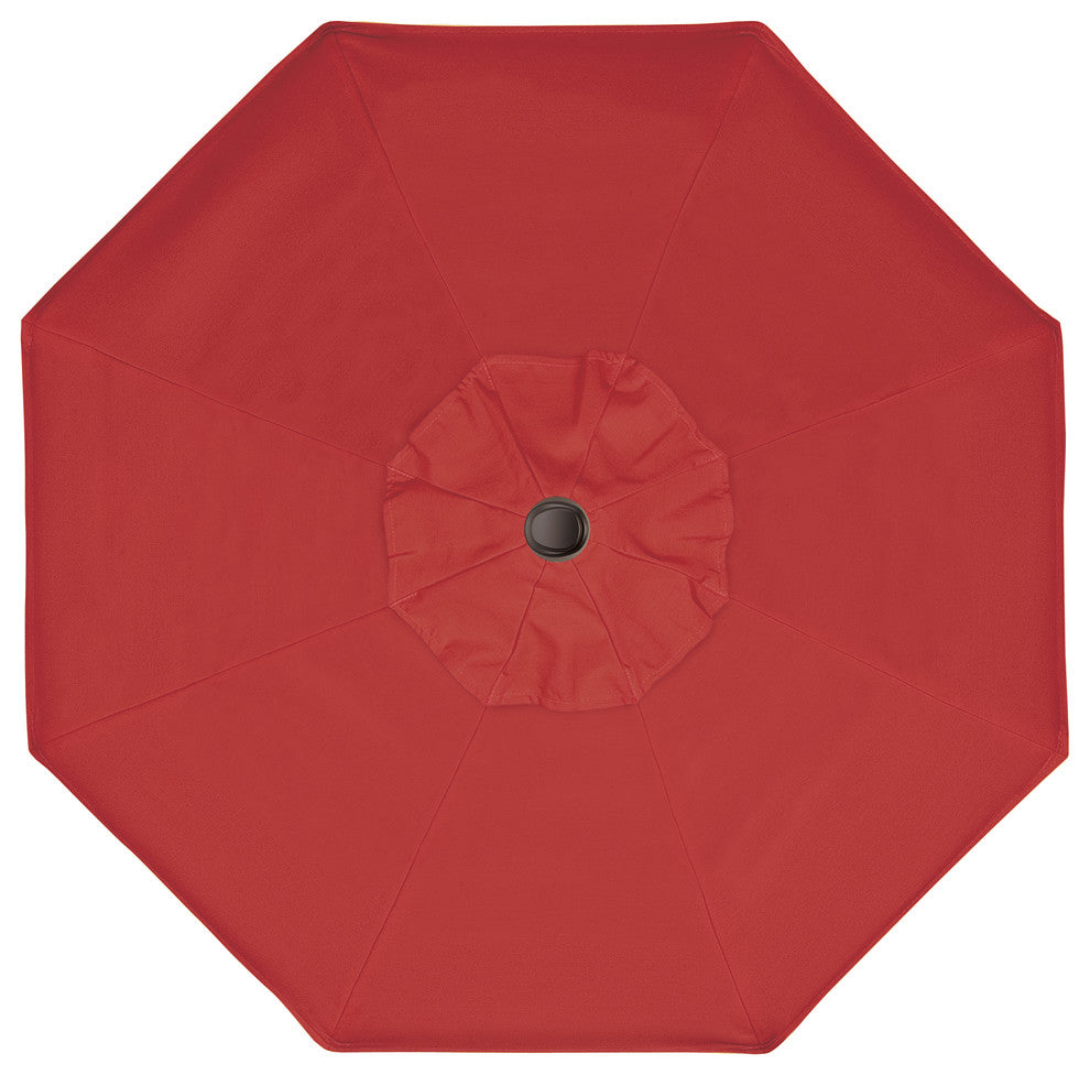 Catalina 7.5' Push Button Tilt Umbrella, Jockey Red, Sunbrella Fabric