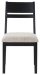 Safavieh Couture Bellalexa Wood Dining Chair, Black/Light Grey