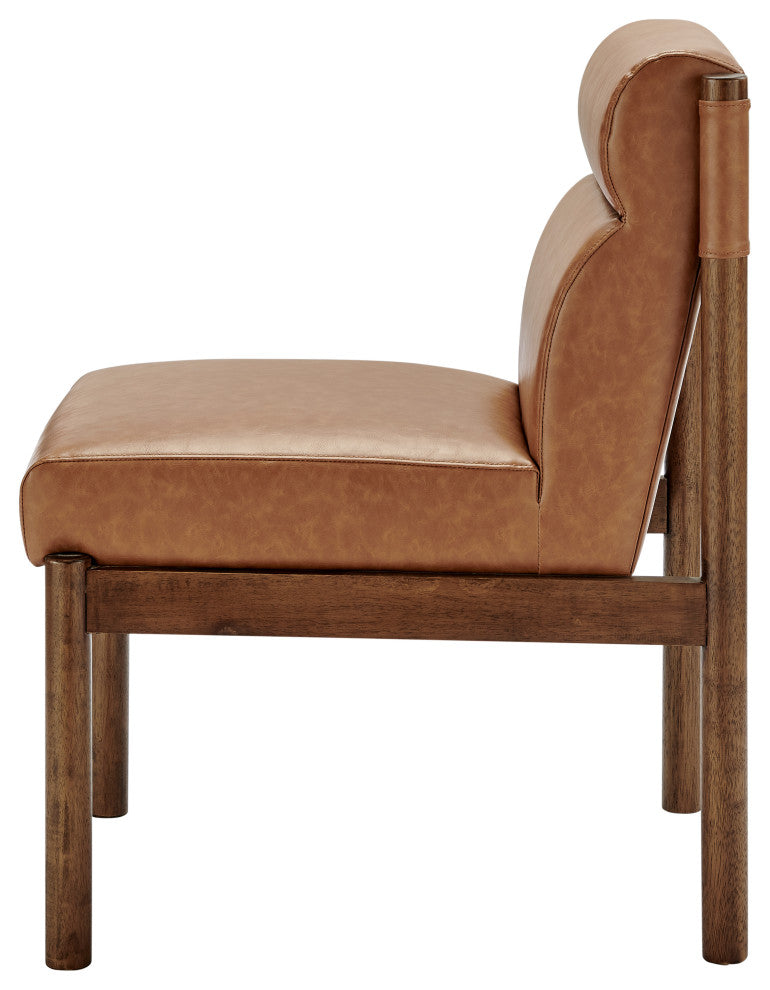 Micah Dining Side Chair, Vintage Cider, Faux Leather