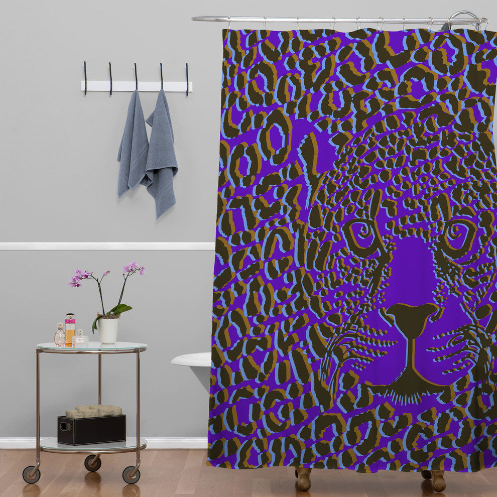 Deny Designs Aimee St Hill Leopard 1 Shower Curtain