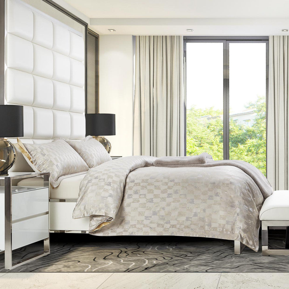 Novara 3-Piece King Duvet Set King - Platinum