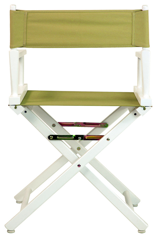 018" Director's Chair White Frame-Olive Canvas