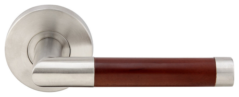 Cabernet Lever, Tubular Passage, Satin Stainless Steel, 2-3/8" Backset
