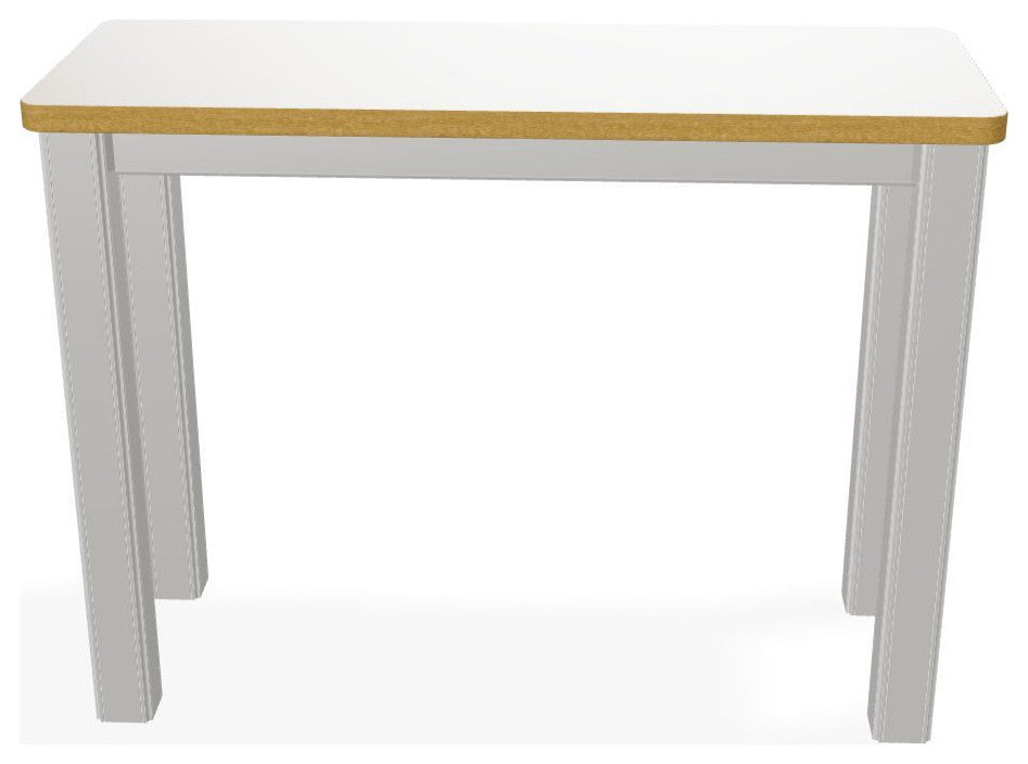10" x 27" Rustic Outdoor End Table, Snow