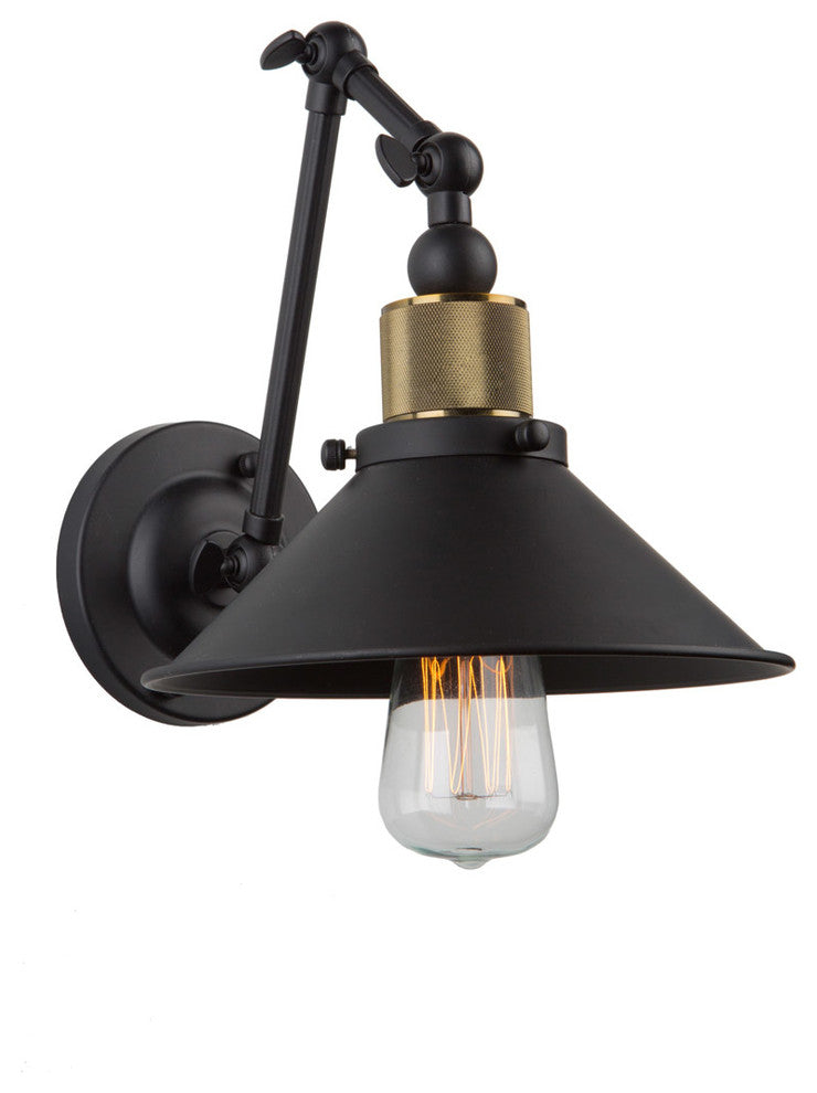 Jersey 1-Light Vintage Brass Wall Bracket