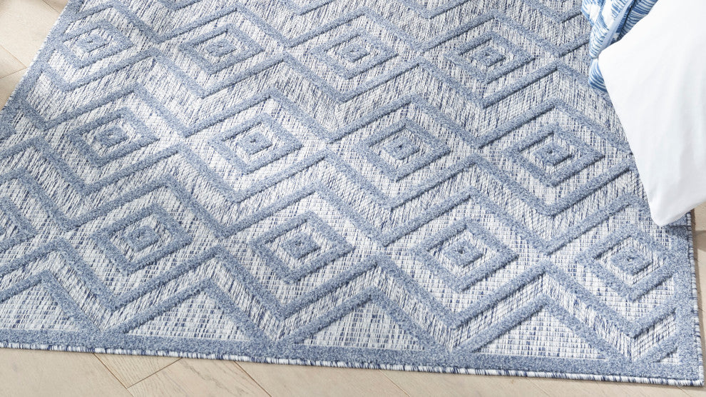 Nourison Versatile 6' x 9' Denim Blue Modern Area Rug