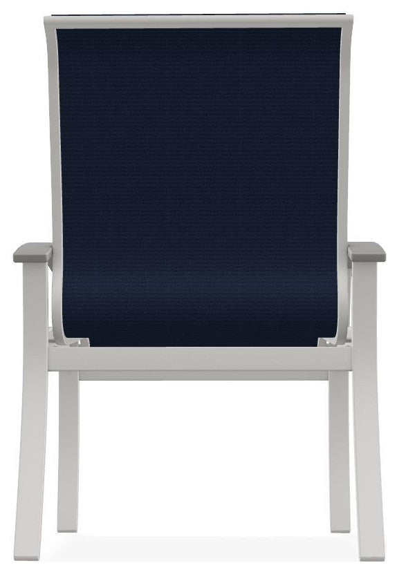 Belle Isle Sling Outdoor Dining Chair, Navy/Snow