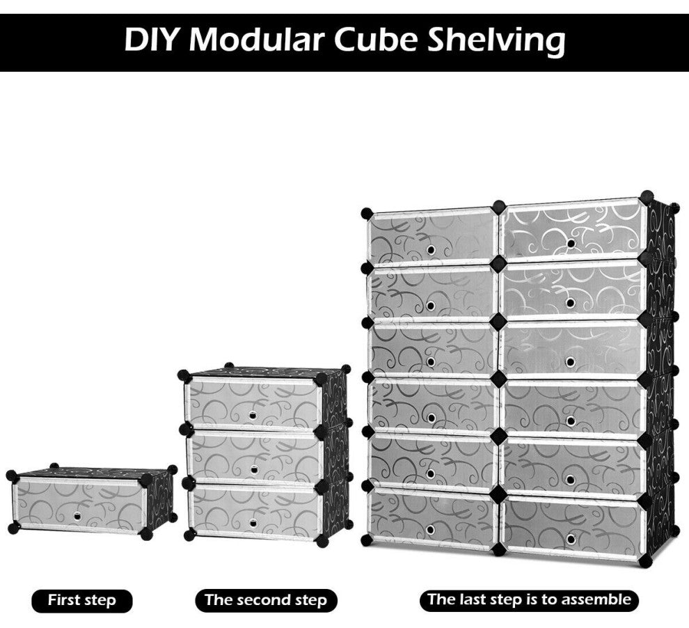 Costway 12 Cubic Portable Shoe Rack Shelf Cabinet Storage Closet Organizer Home