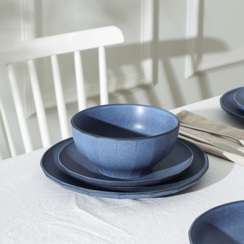 Stone Lain Rio Stoneware Bowl Set of 4, Blue