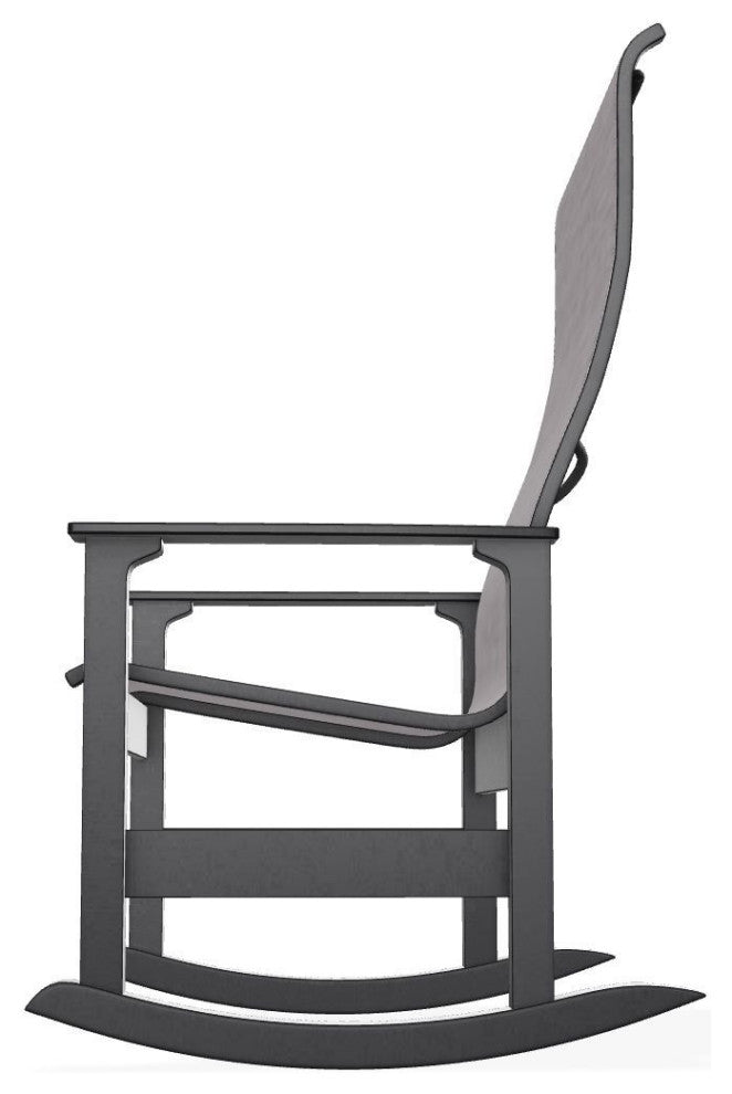 Leeward Sling Outdoor Supreme Rocker, Fossil/Black