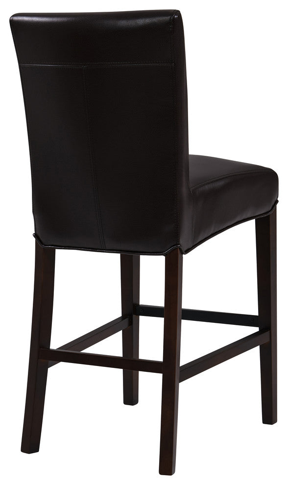 Milton Fabric Stool, Coffee Bean, Counter Stool, Bonded Leather