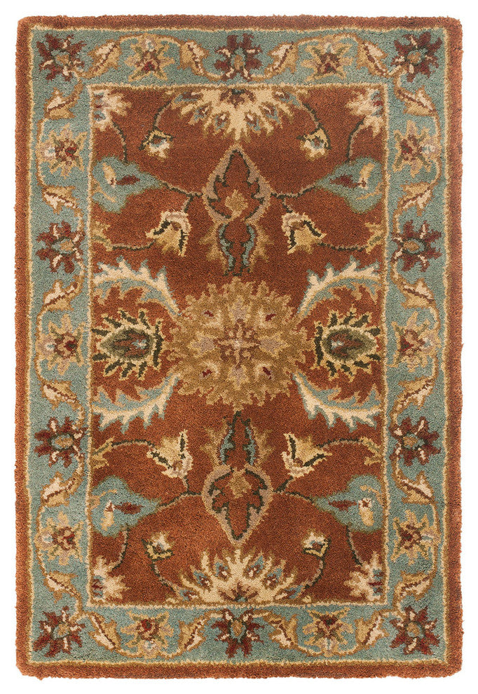 Safavieh Heritage Hg968A Brown, Blue Area Rug