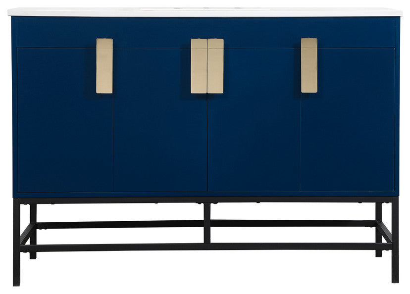 Home Living 22" Modern Blue-Light Bathroom Vanity