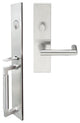 Stuttgart Lever, Mortise Entry Handleset, LHR, Satin Stainless Steel
