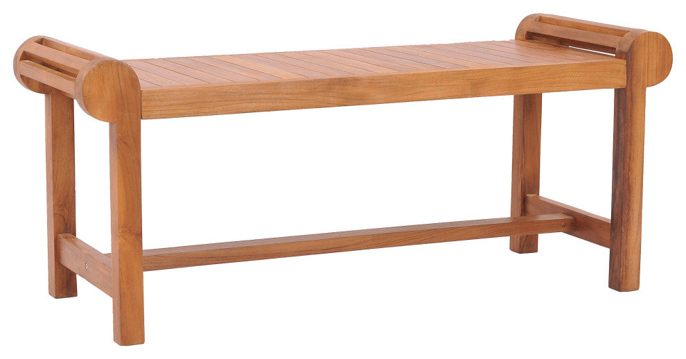 Teak Wood Lutyens Outdoor Patio Backless Bench made from A-Grade Teak Wood