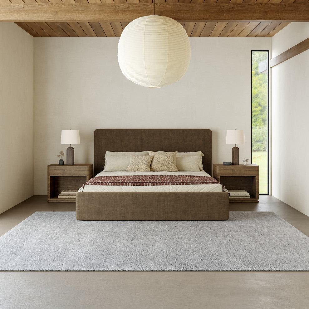 Gaia New Zealand Wool Shag Area Rug, Grey 6' x 9'