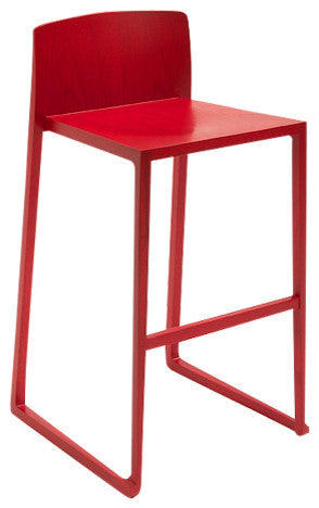 Hanna Bar Stool, 29" Seat Height, Red