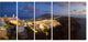 "Thira Santorini Greece Panorama" Landscape Print Wall Art, 5 Panels, 60"x28"