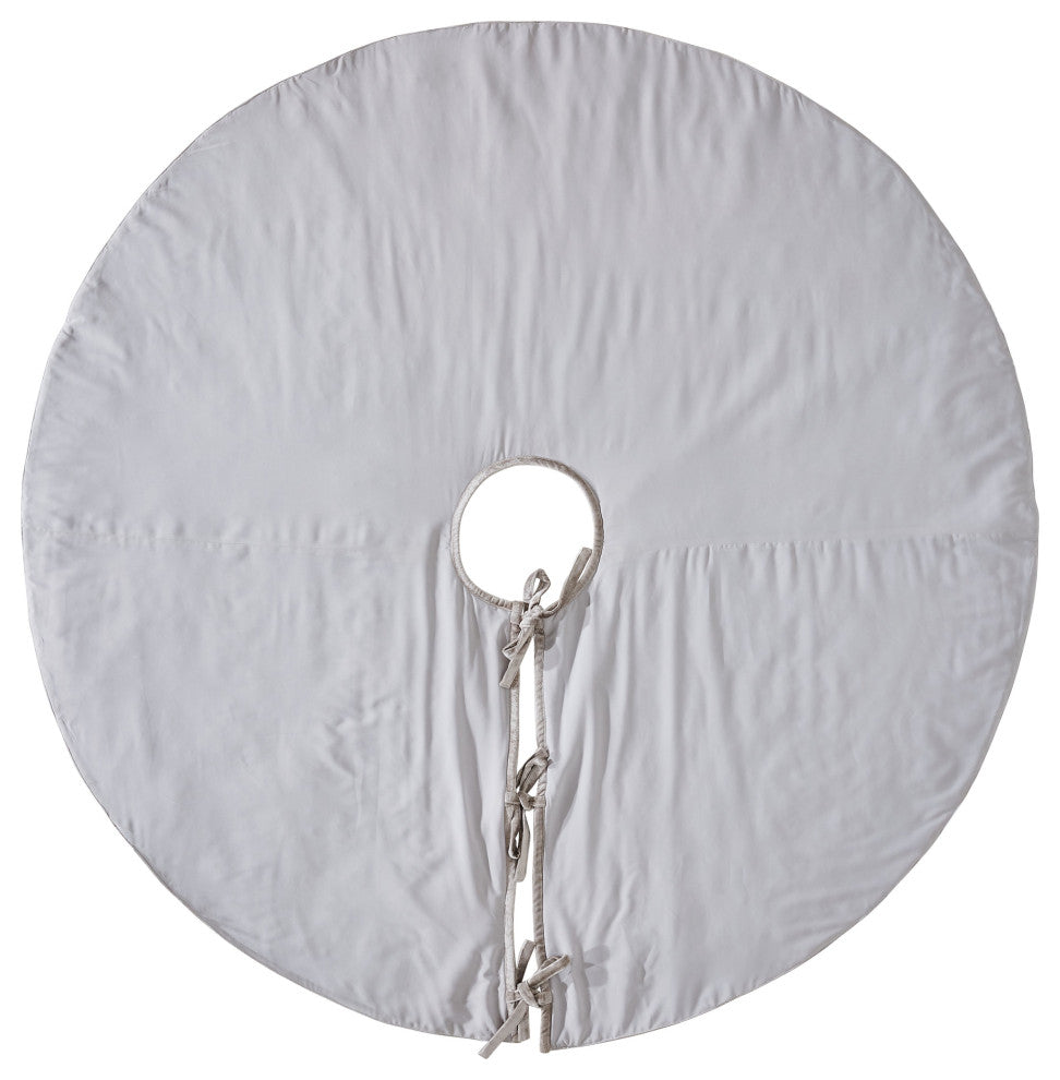 Gray Burnout Velvet Tree Skirt