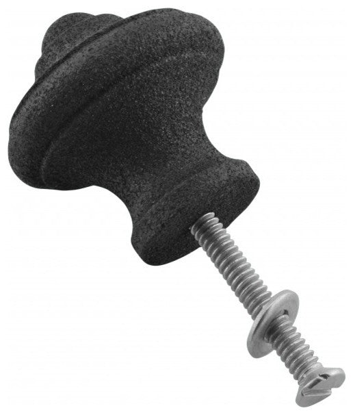 Round Kitchen Cabinet Knobs Set of 10 Cast Iron 1" Diameter Cabinetry Pulls